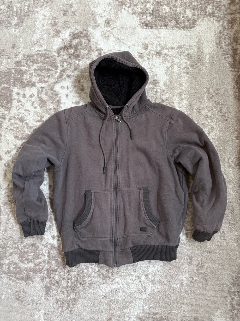 Buffalo David Bitton Men's Hooded Zip Jacket in Charcoal